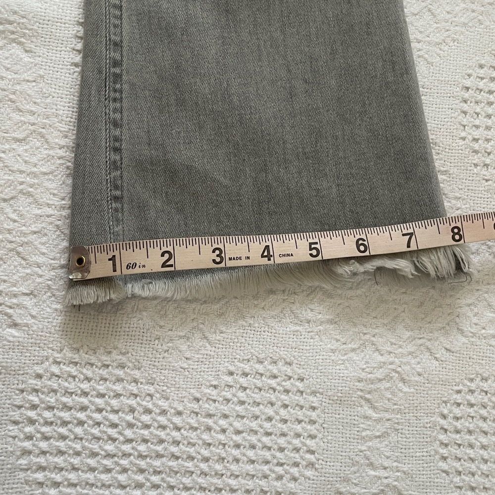 Citizens of Humanity Drew Fray High Rise Flare Crop Ankle Size 26 Ash Gray - Picture 7 of 13